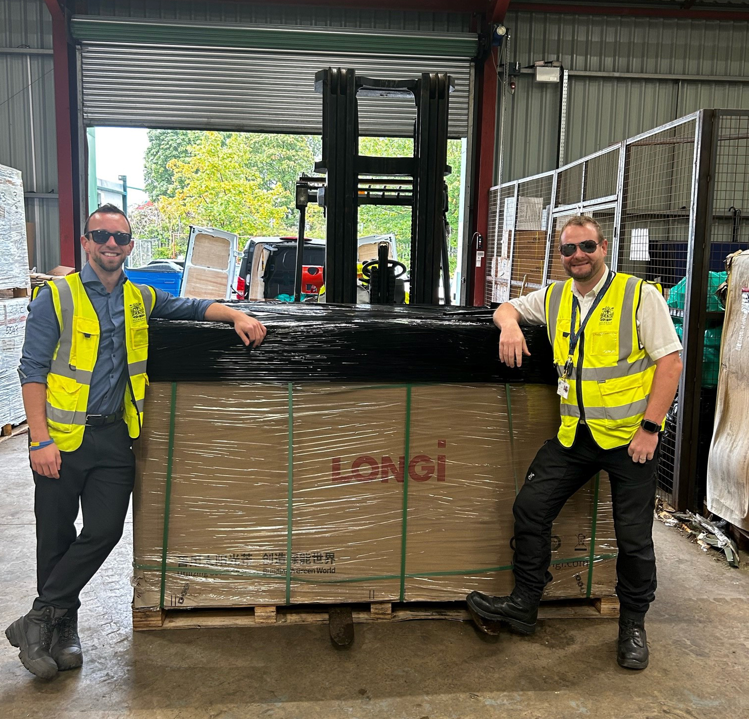 Solar Panels About To Begin Their Journey