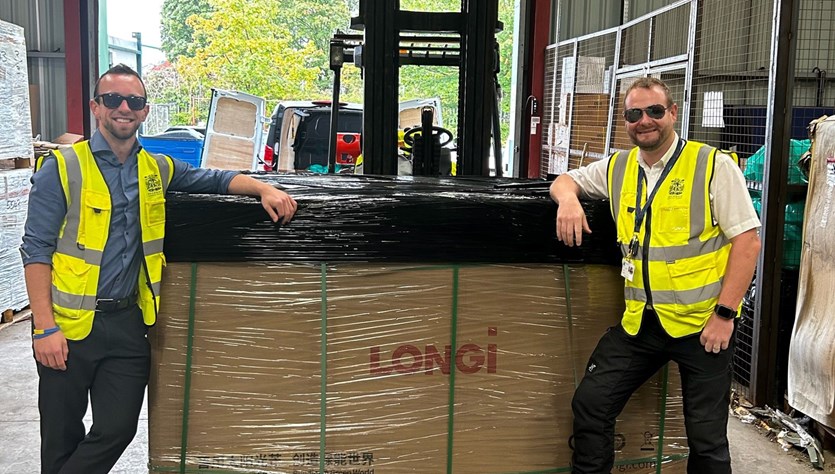 Solar Panels About To Begin Their Journey