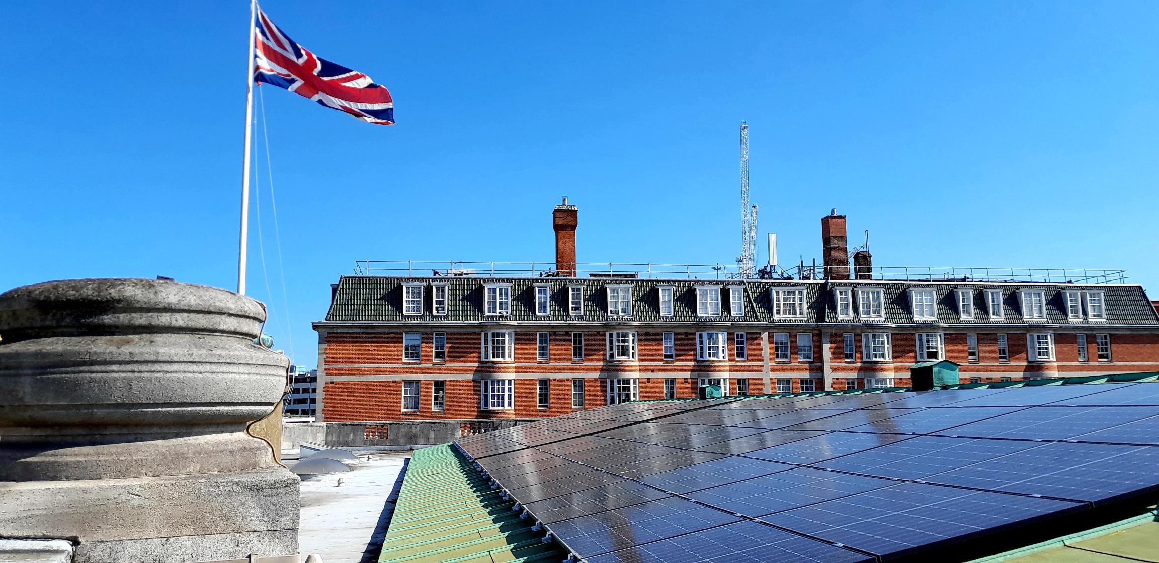 Westminster Rooftop Solar With Flag