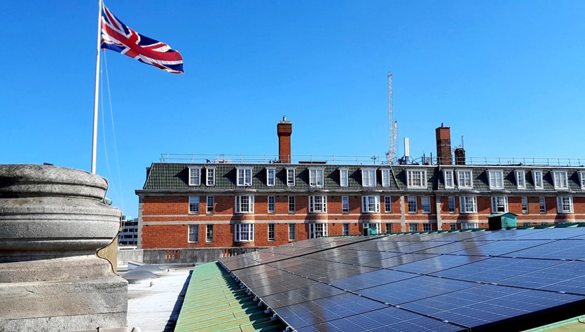 Westminster Rooftop Solar With Flag