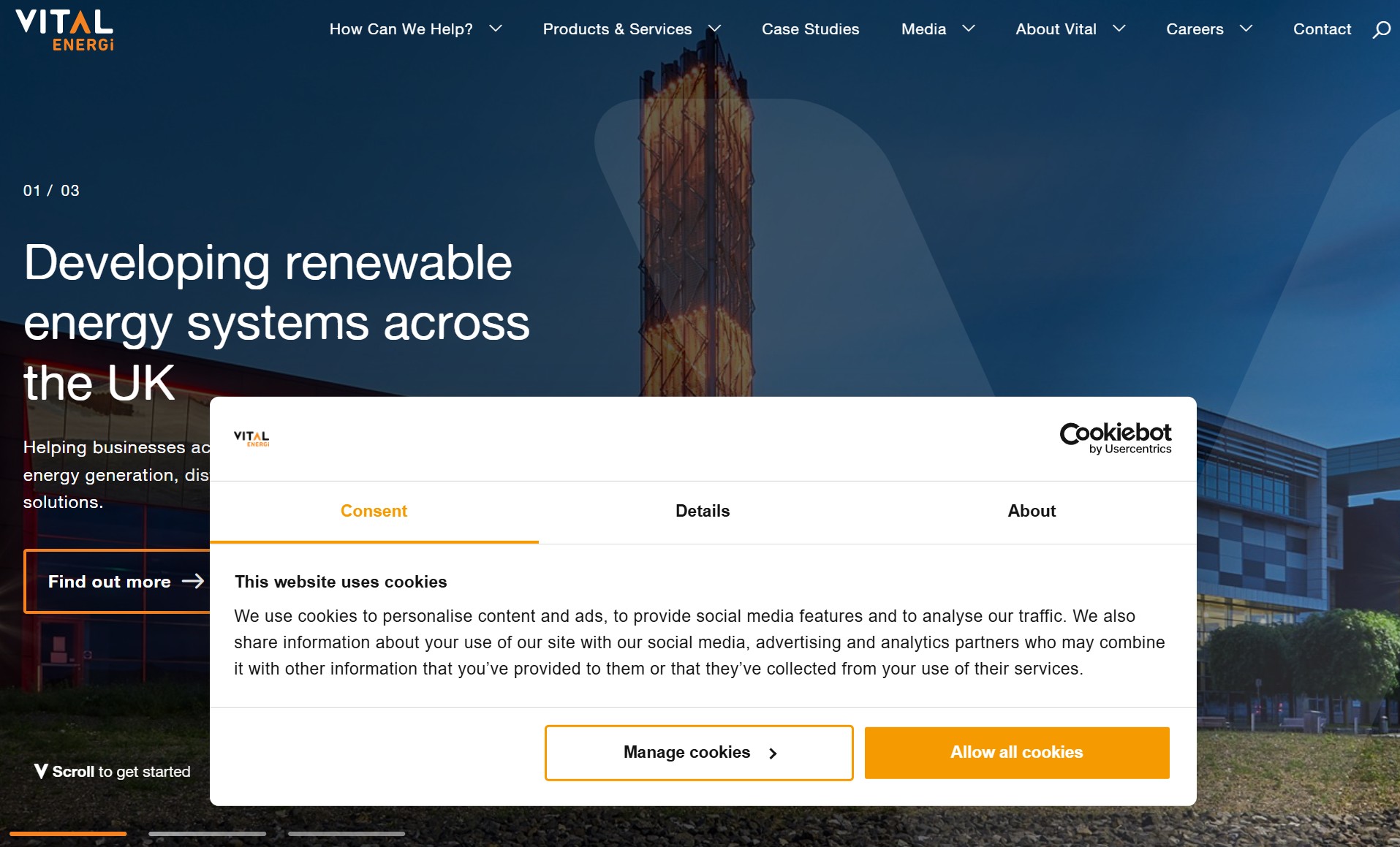 Cookiebot Window With Background